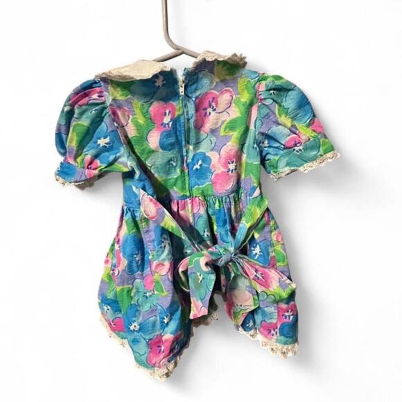 Awesome lot of two vintage retro 80s / 90s 12-18 months crewneck and dress - Picture 6 of 7